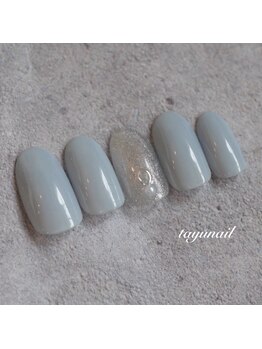 たゆ ネイル(たゆnail)/ナチュラルグレーネイル