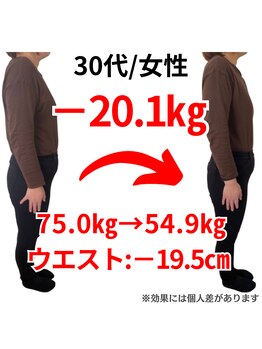 ココロ 岡場店(COCORO)/30代女性/－20.1キロ