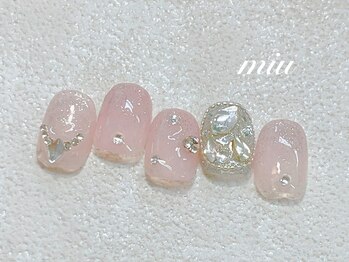 ミウ ネイル(miu nail)/キラキラ◆ワンホンネイル¥7990