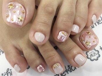 ネイルサロン 爪吉/ミラー×スタッズが素敵♪