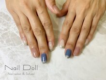 ネイルドール(Nail Doll)/大人な大理石調ネイル