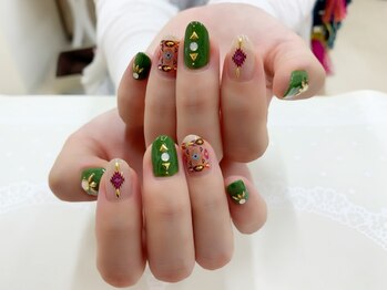 プルミエ ネイル(Premier Nail)/ネイティブアメリカン☆カーキー