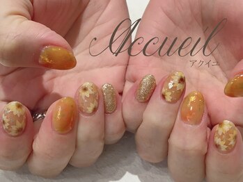 アクイユ 銀座店(ACCUEIL)/ひまわりネイル