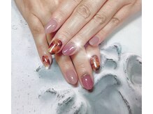 ハッピービューティー(Happy Beauty)/秋のべっこうネイル