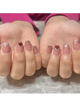 イロ(iro)/シンプルネイル♪ラメ♪ハート♪