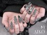 【AIKO指名】手書きアート◎チップ長さだしアート10本＋パーツ乗せ放題☆.*