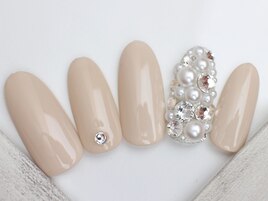 秋冬ネイル　ウエディング