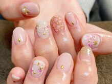 エスネイル(Snail)/押し花、キルティングネイル