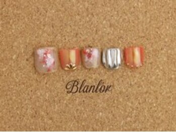 ブランロール 中目黒店(Blanl'or)/FOOT秋ニュアンス×ミラーネイル