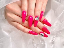 ジョアアンジェ 福島店(joieange)/ハートネイル　ピンクネイル