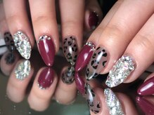 ネイルサロン ビビ(bibi)/秋冬ヒョウ柄ネイル