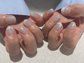 チークネイル　リボン