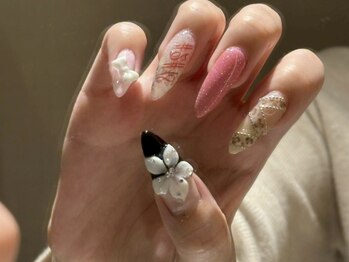 ジェミーネイル シンジュク(Jemiy nail shinjuku)/【Aoi】Y2K立体花¥16480