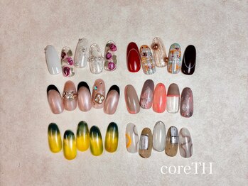 コア(coreTH)の写真/様々な系統から選ぶ、月替わり12種の定額デザインで理想の指先へ♪全MENU丁寧ケア付！《個室/駐車場完備》