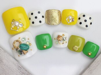 ネイルサロン あかねいろ/秋冬フット ドット