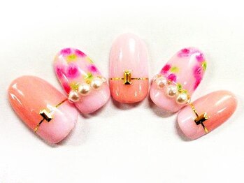 クリスタルネイル ボンベルタ橘店(CRYSTAL NAIL)/フラワーネイル