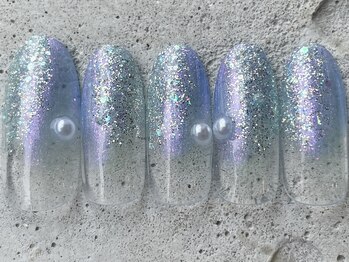 フリークネイル(FREAK Nail)/ホワイトクリアラメパール ¥6500