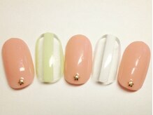 ネイルアンドアイラッシュ リラ 東三国店(Rela)/クリアストライプ¥6500(オフ込)