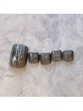 ネイルサロンリュクス (nailsalon Luxe)/フットネイル　シアーブラック