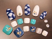 リエル(Riel)/夏ネイル☆人気のデニムも！！