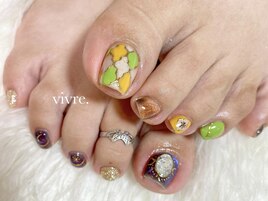 アシメ/手書き/タイル