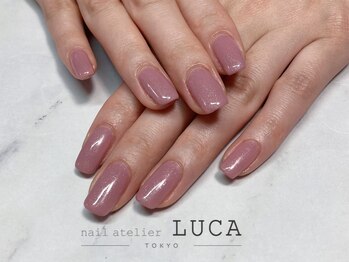 ネイルアトリエルカ(nail atelier LUCA)/M-549 くすみピンクカラーネイル