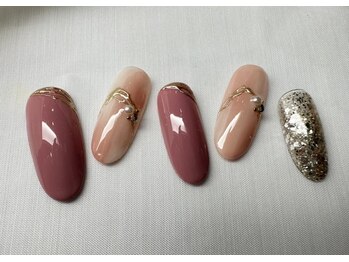 スピードネイル アンド アイ 宮交シティ店/#153【ニュアンス×ミラー】