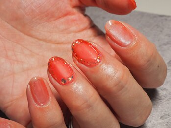 ビューティトリップ(Beauty TRIP)/オレンジの夏ネイル