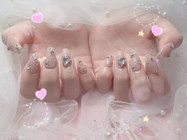 バレンタインネイル