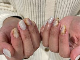 水彩ネイル/ベージュ