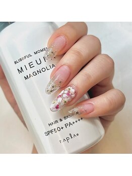 なでしこ/お花埋め込み+ラメグラ