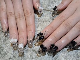 【スカルプ】ローズ×リボン