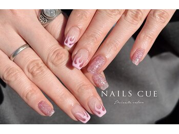 ネイルズキュー(NAILS CUE)/秋ネイル/モーヴピンク