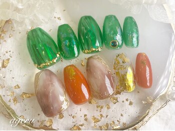 アゲル ネイルアンドアイラッシュ(ageru Nail&EyeLush】)/定額コース8800円/パラジェル☆