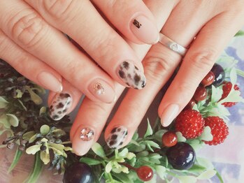 テテ ネイル(tete nail)/大理石×ヌードネイル