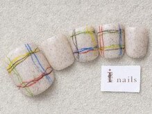 アイネイルズ 三宮店(I nails)/色鉛筆チェック￥7500