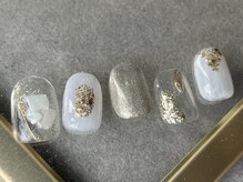 つめノさき/ホワイトゴールドネイル