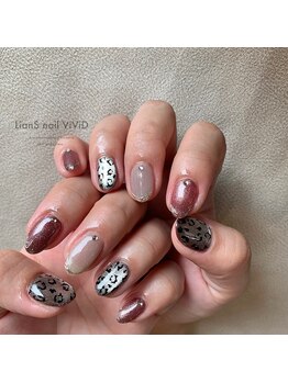 リアンスネイルヴィヴィッド 倉敷店(LianS nail ViViD)/レオパードネイル