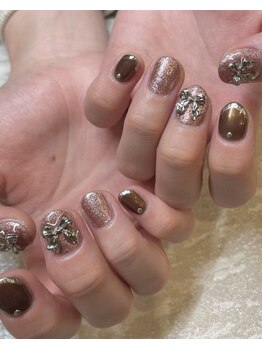 キラキラ×リボンネイル:yumie