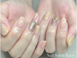 大理石ネイル/ホイル/秋ネイル