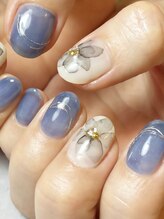ネイルサロン ラリュエル(Laruelle)/たらしこみフラワー