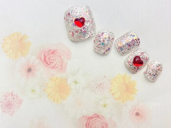 ネイルサロン&スクール ジーナ(GINA)/キラキラハートネイル