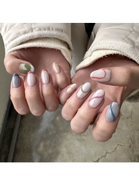 ワンカラー うねうね ニュアンス