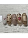 バレンタインネイル