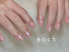 ストーン×ラメ×スキンカラー