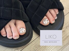 リボンうめつくしネイル
