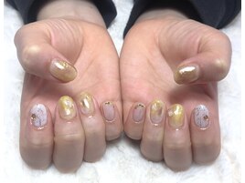 黄色ニュアンスネイル♪