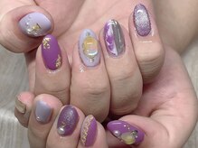 カラーズ(colors.)/パープル×推しネイル。