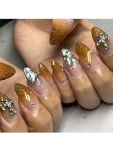 エムネイル(Ｍ)/ギラギラオレンジネイル！