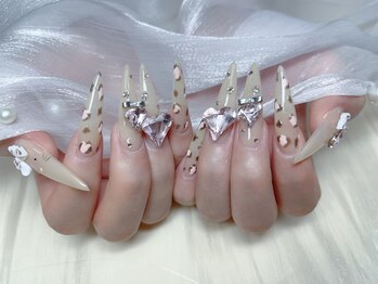 スノーネイルサロン 新宿店(Snow nail salon)/ヒョウ柄/パーツ